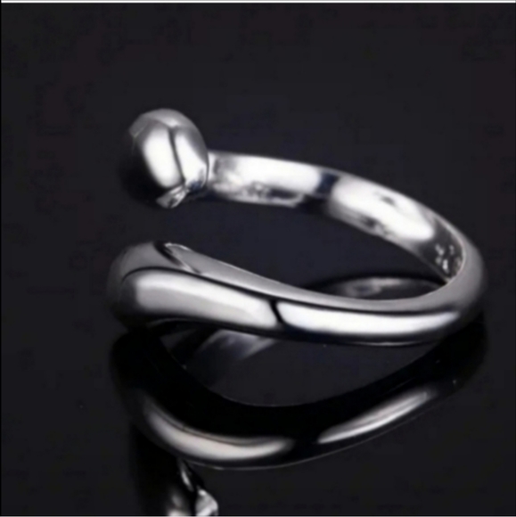 925 Sterling Silver Waterdrop Jewelry Set Bracelet Necklace Earrings and Ring - Picture 12 of 16